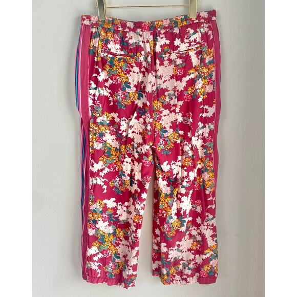 Anthropologie Ett Twa Schuyler Pant Wide Leg Rose Pink Floral Size Large Boho - Picture 4 of 8